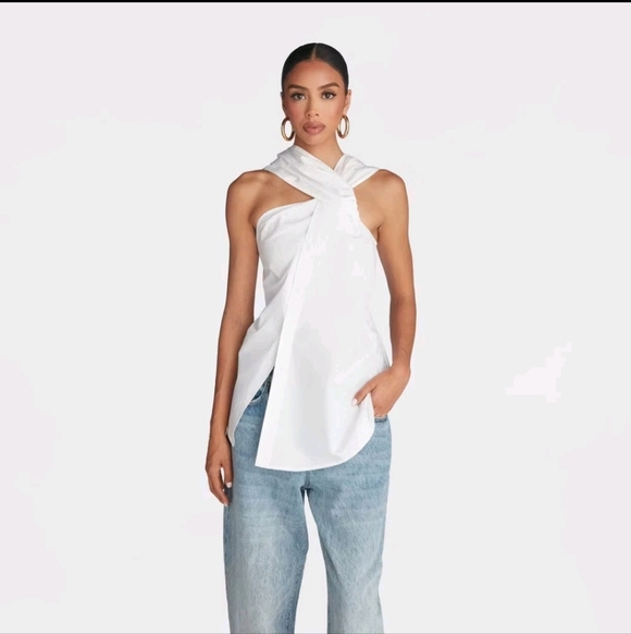 KBB by KAHLANA Tops - Twist Halter White Women's Top